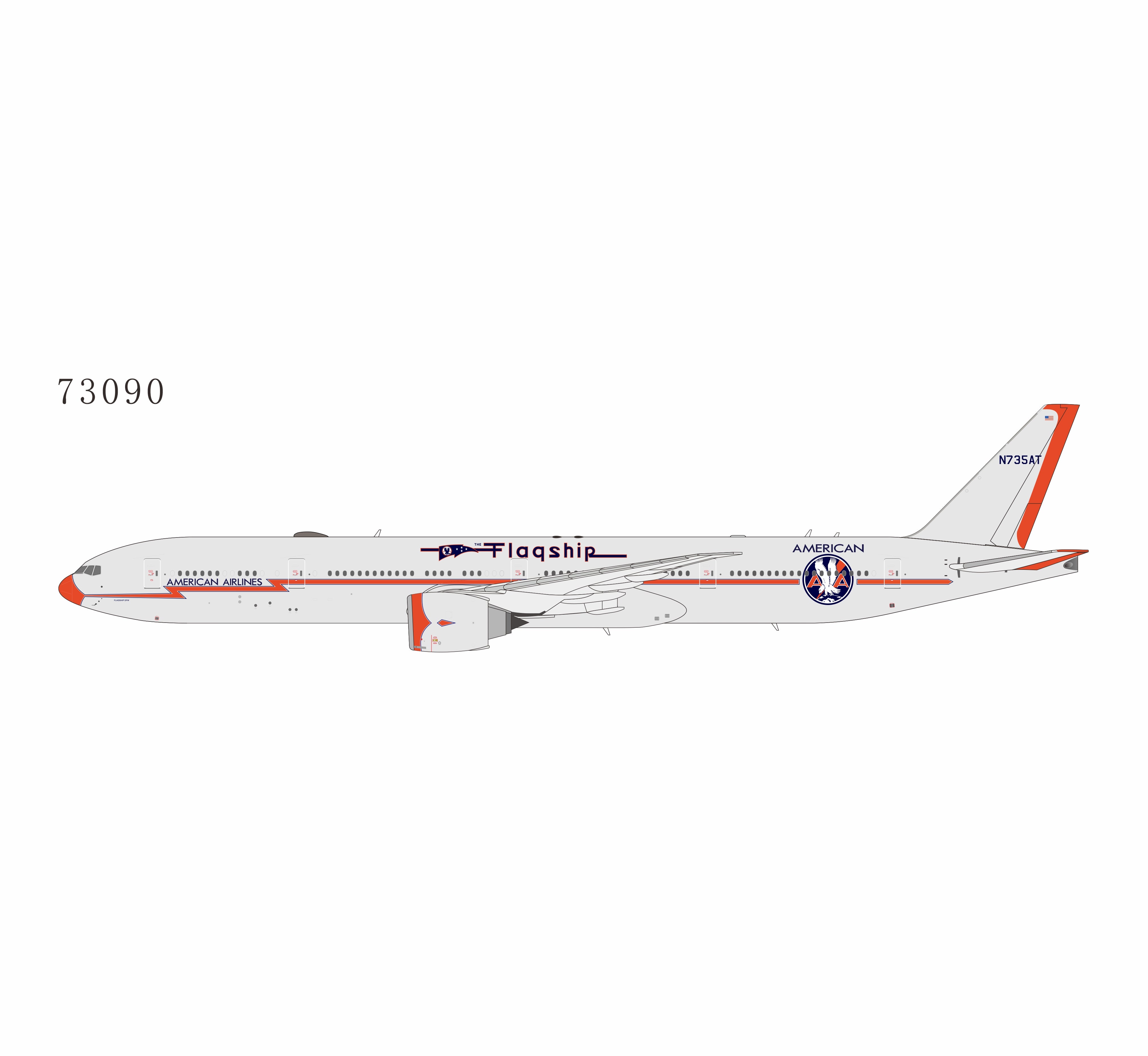 NG 1:400 AMERICAN B777-300ER CENTENNIAL FLAGSHIP N735AT - PRE ORDER