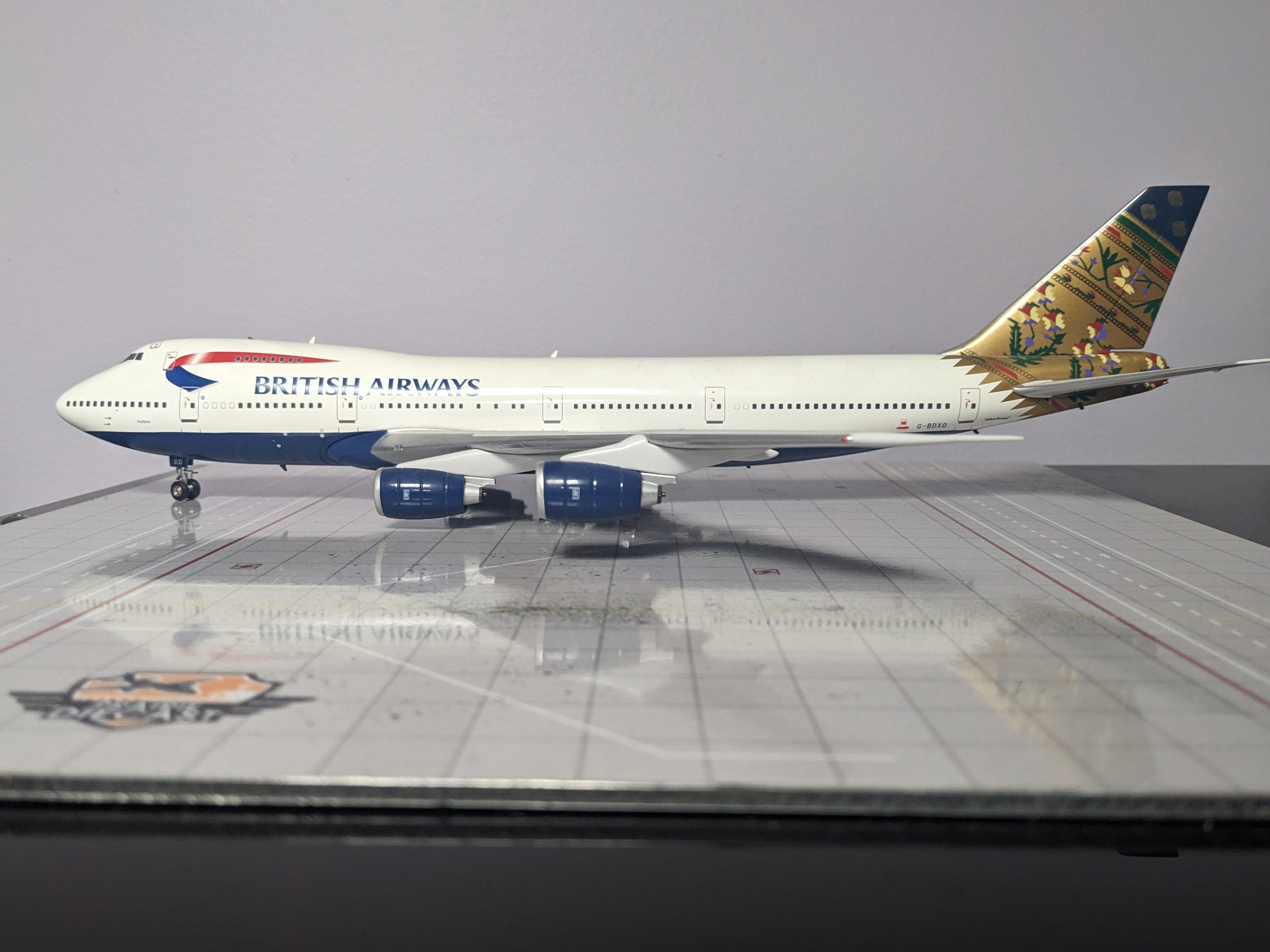 1:200 INFLIGHT BRITISH AIRWAYS B747-200 G-BDXO "INDIA TAIL"