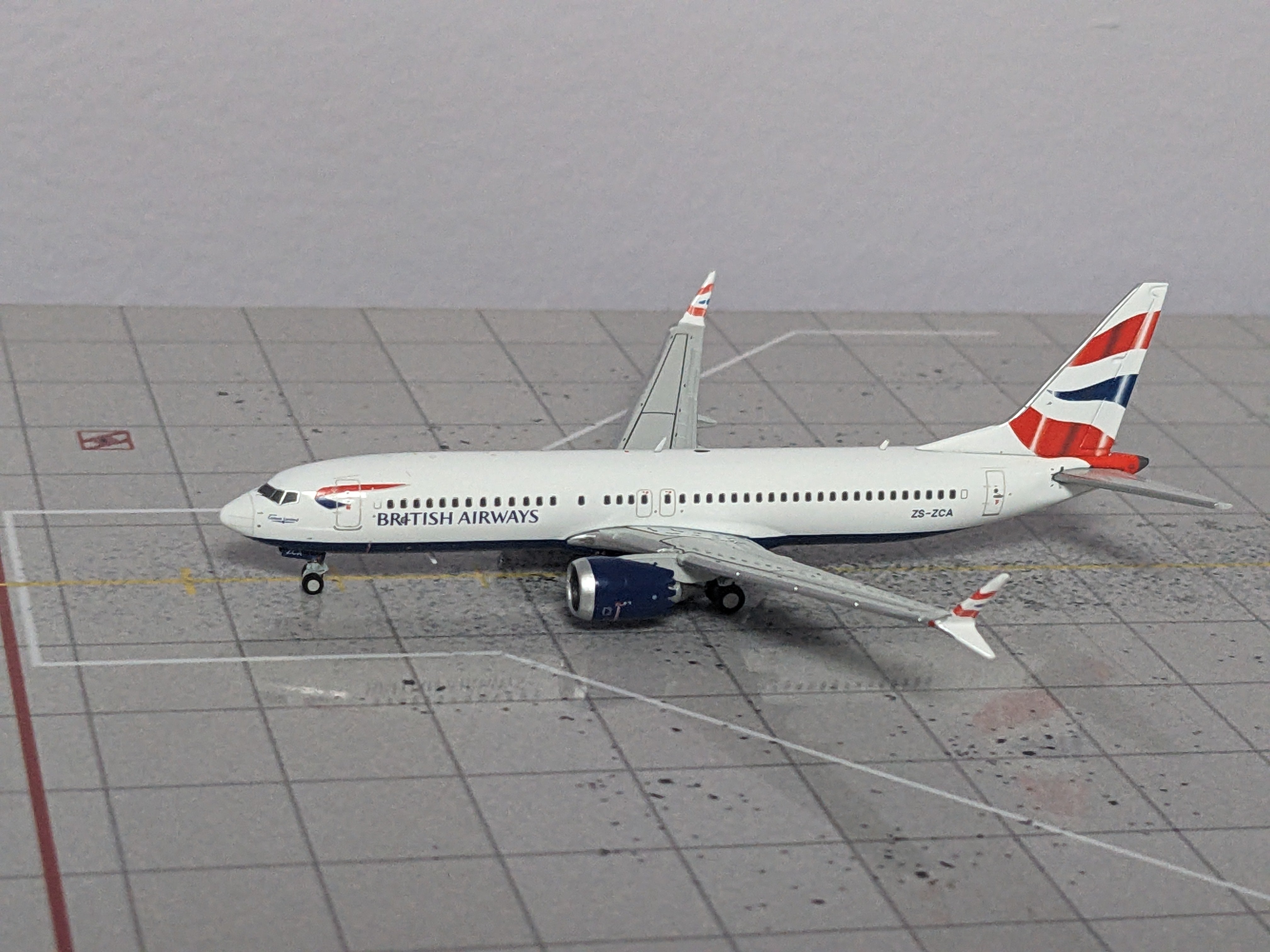 1:400 JC BRITISH AIRWAYS B737 MAX 8 ZS-ZCA