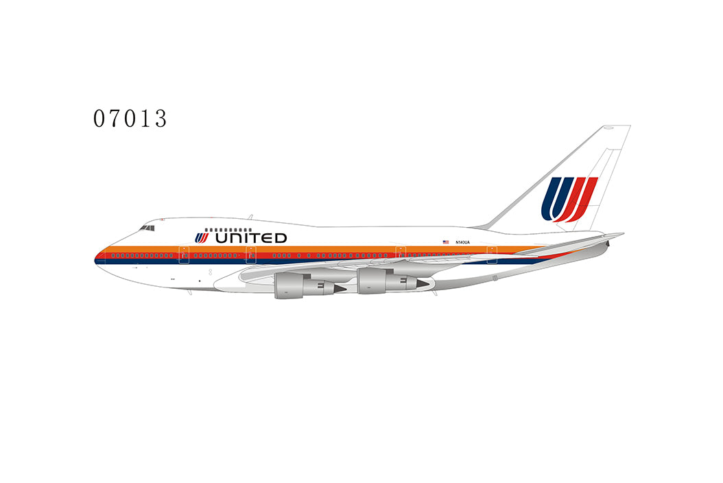 1:400 NG UNITED B747SP N140UA “Saul Bass" livery, large titles