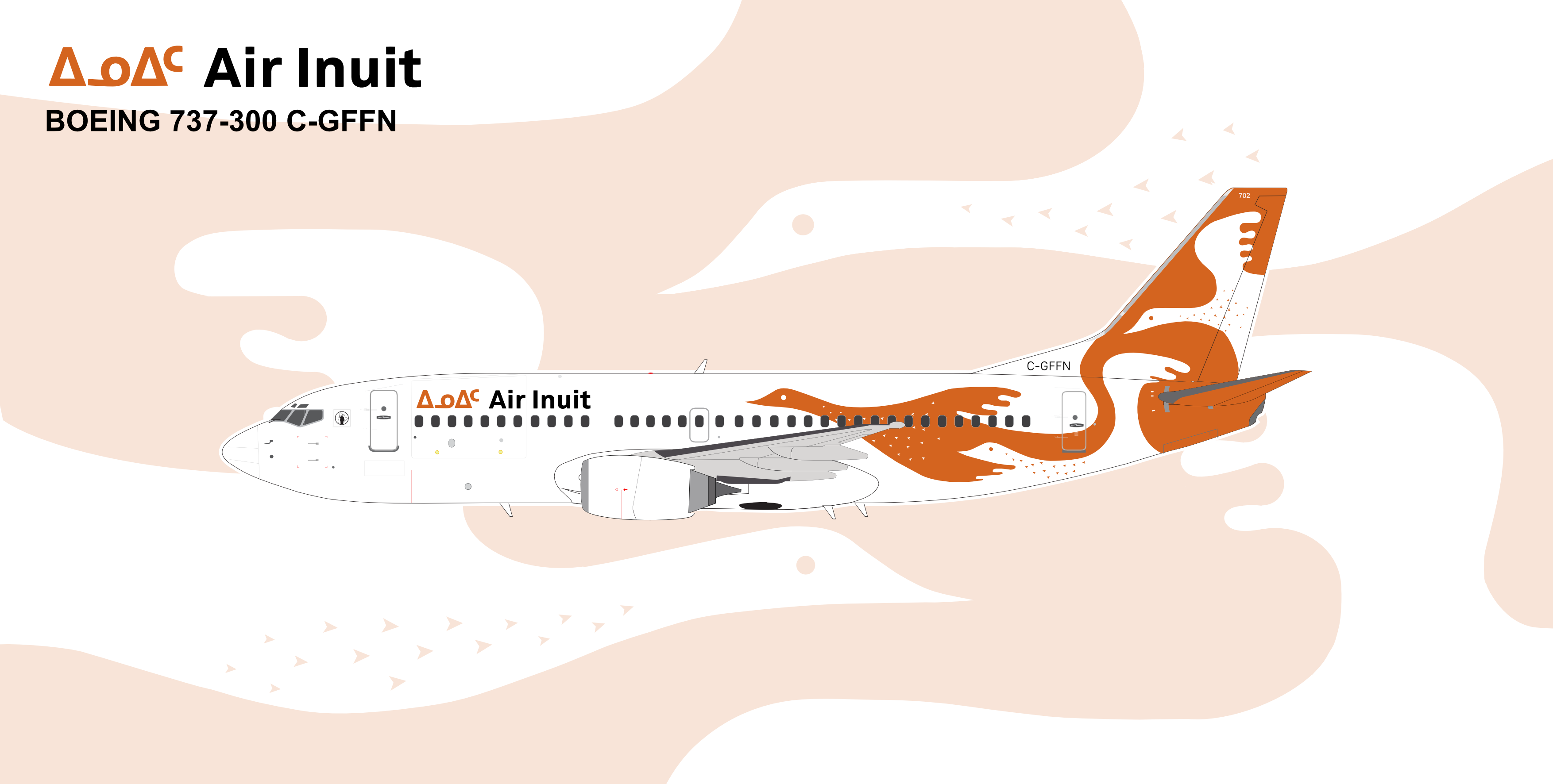 1:400 PANDA AIR INUIT B737-300 C-GFFN