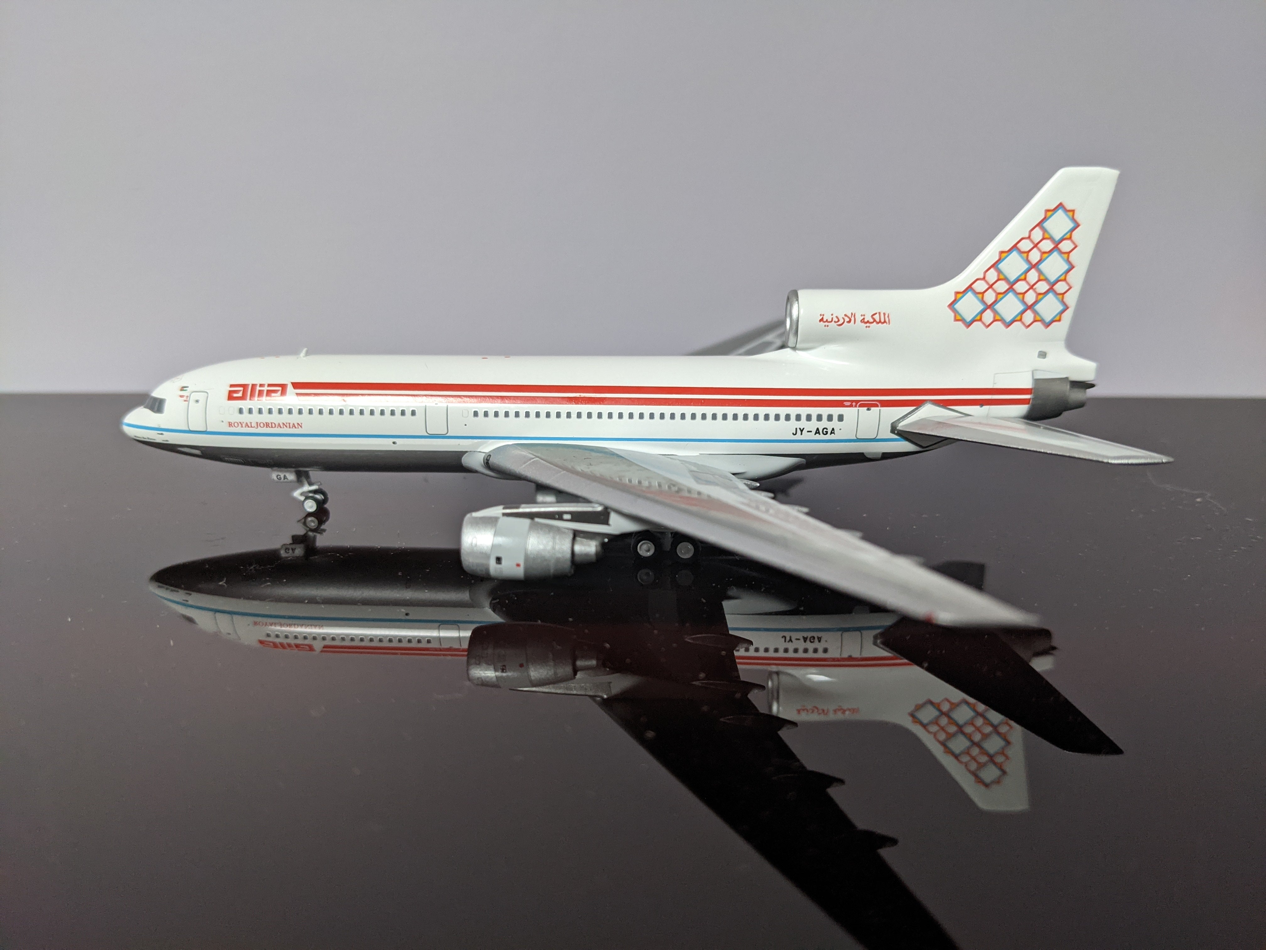 1:400 NG Alia - Royal Jordanian Airline L-1011-500 JY-AGA <early 1980s>
