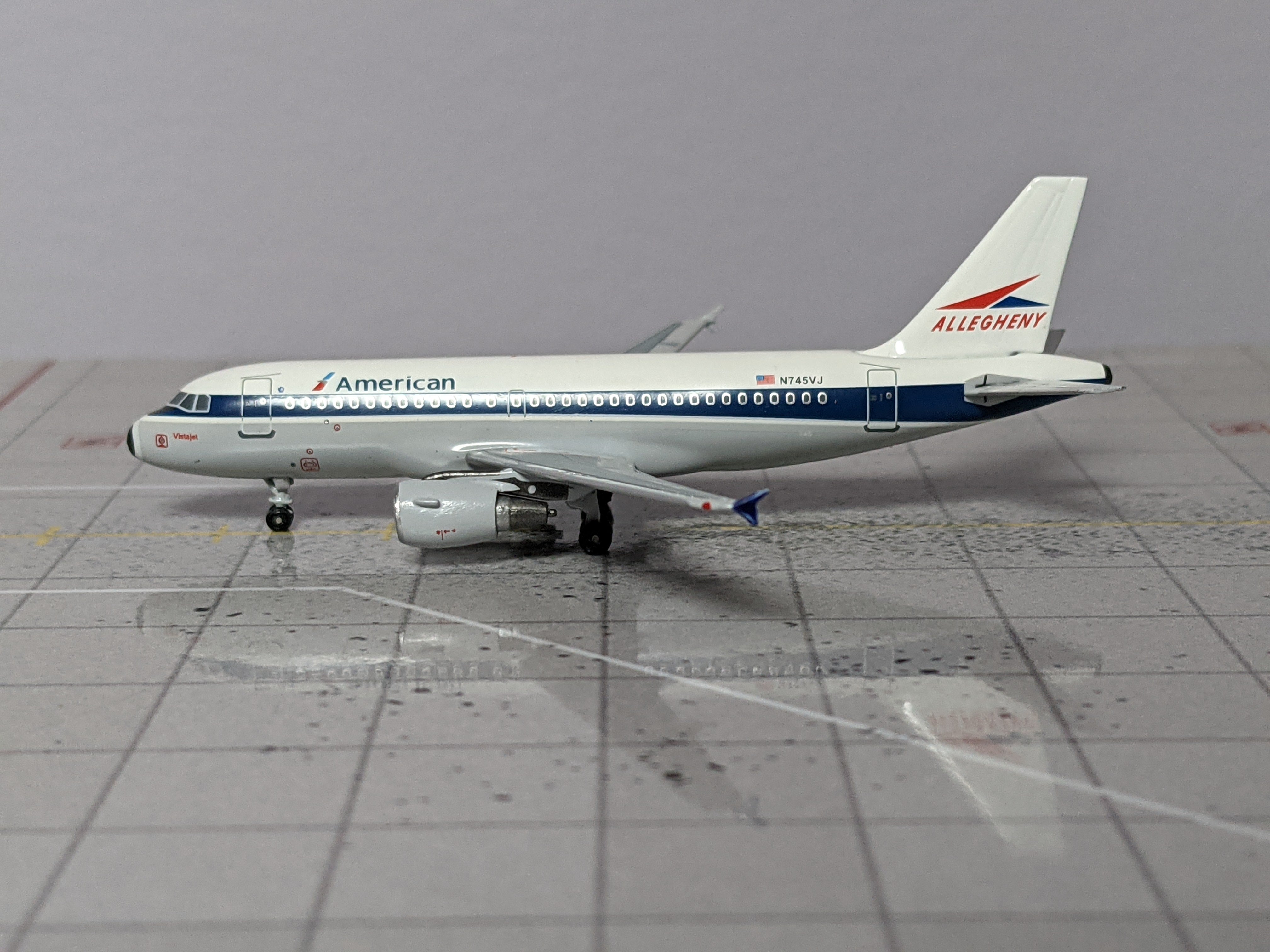 1:400 AEROCLASSICS AMERICAN A319 N745VJ "ALLEGHENY RETRO"