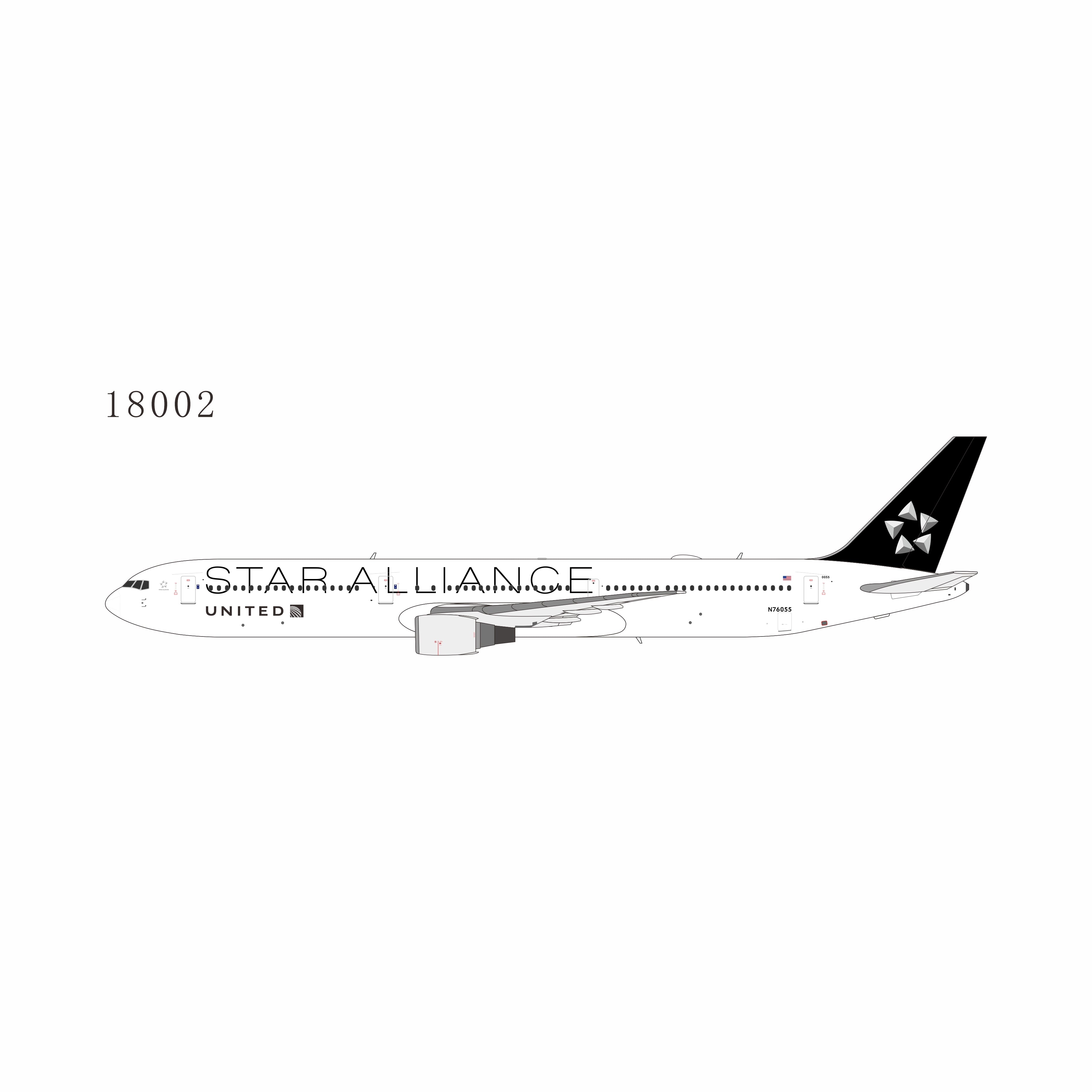NG 1:400 UNITED B767-400ER N76055 STAR ALLIANCE LIVERY - PRE ORDER
