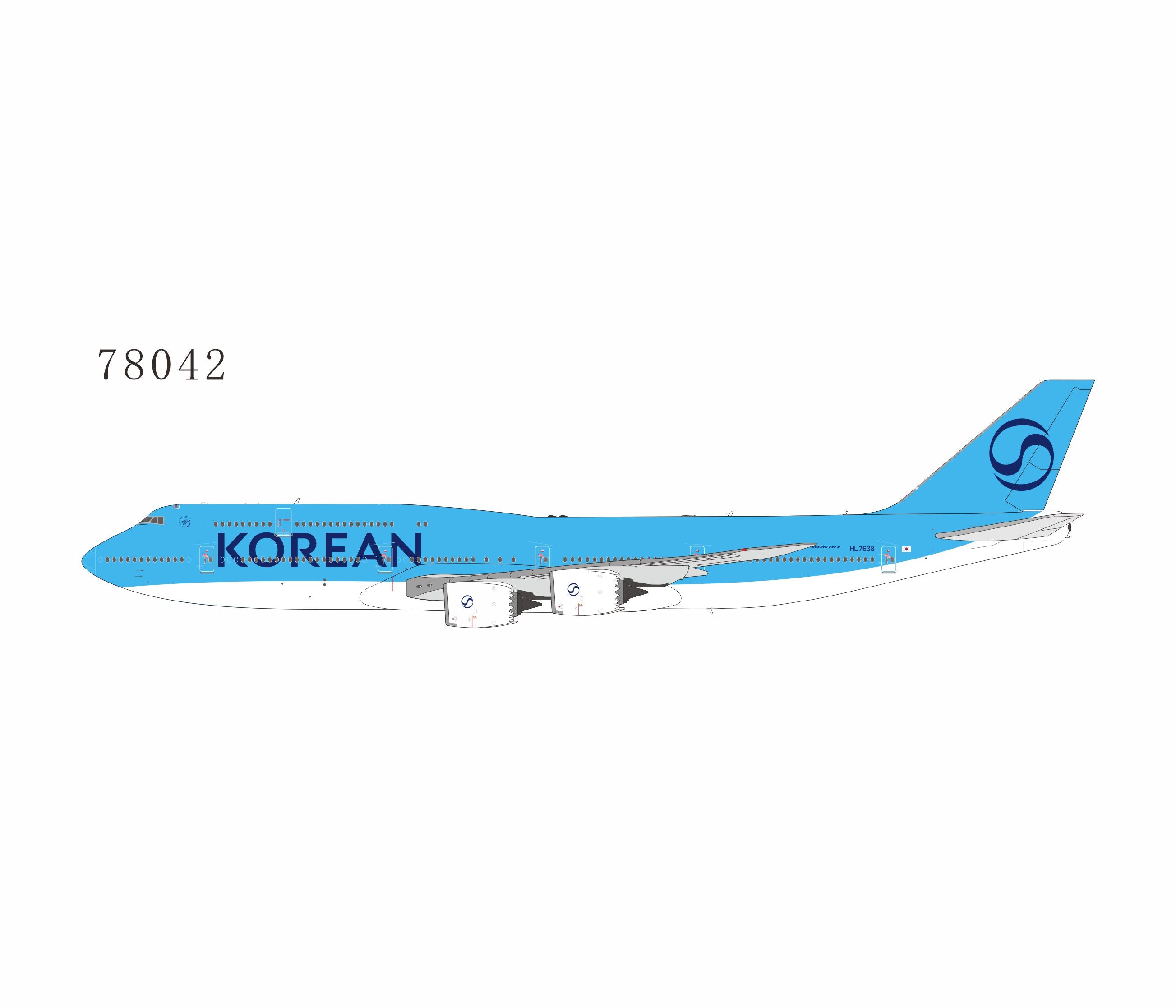 NG 1:400 KOREAN AIRLINES B747-8I HL7638 NEW LIVERY - PRE ORDER