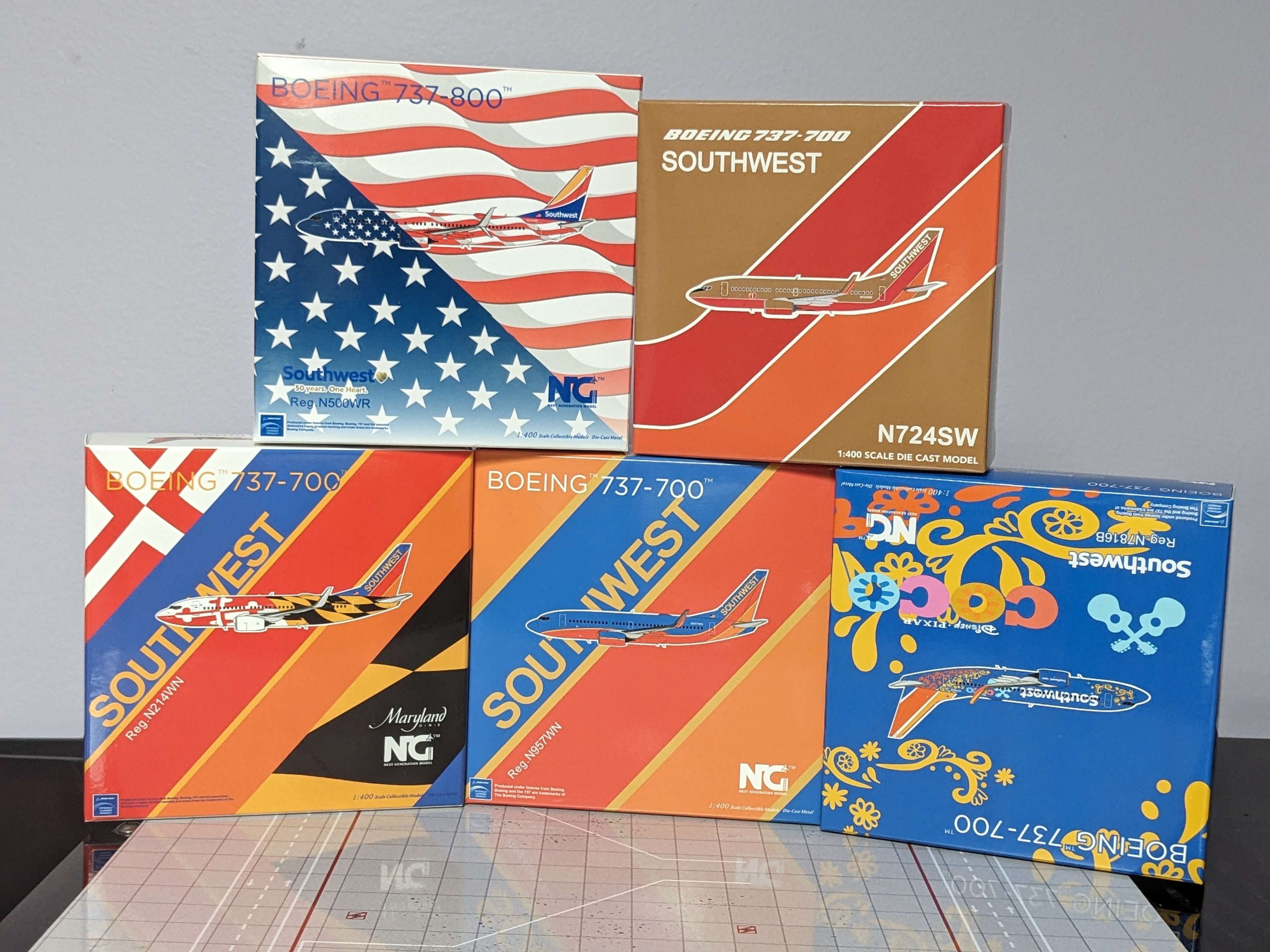 NG/PANDA 1:400 SOUTHWEST AIRLINES 737 COMBO DEAL [ 5 MODELS! ]