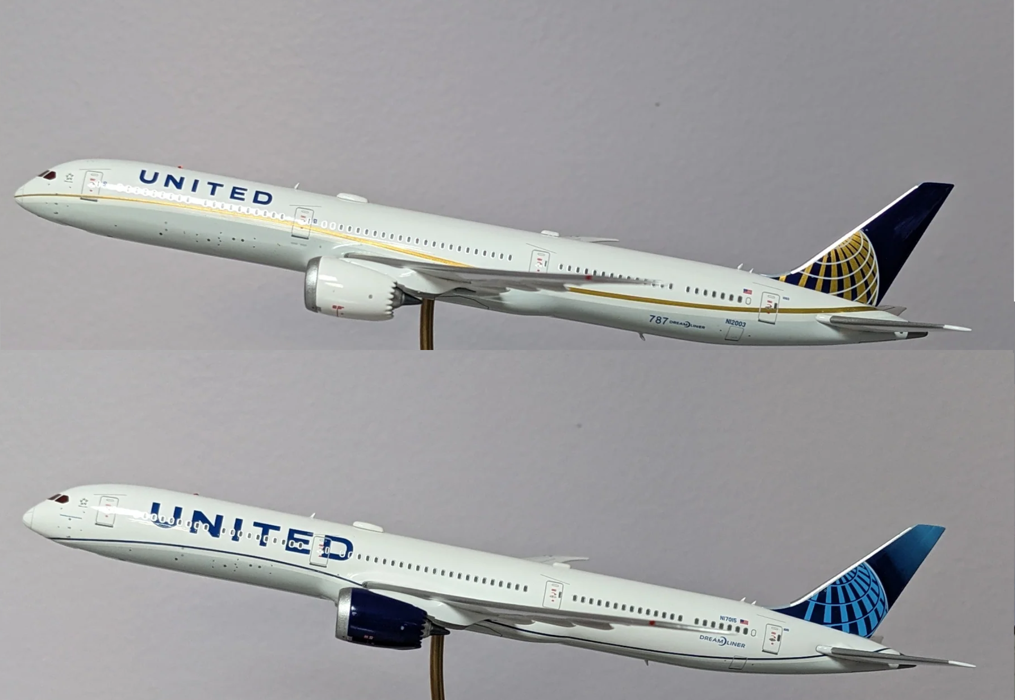 1:400 UNITED B787-10 2 PACK COMBO SET - AV400