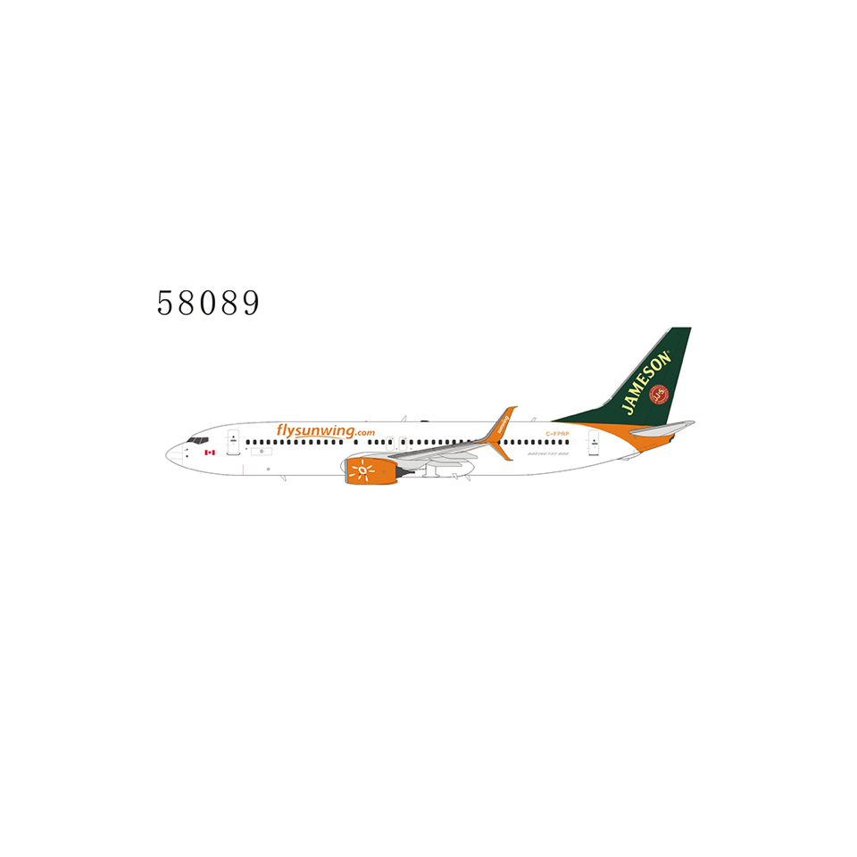 1:400 NG SUNWING B737-800/w C-FPRP "Jameson whiskey w/ scims"