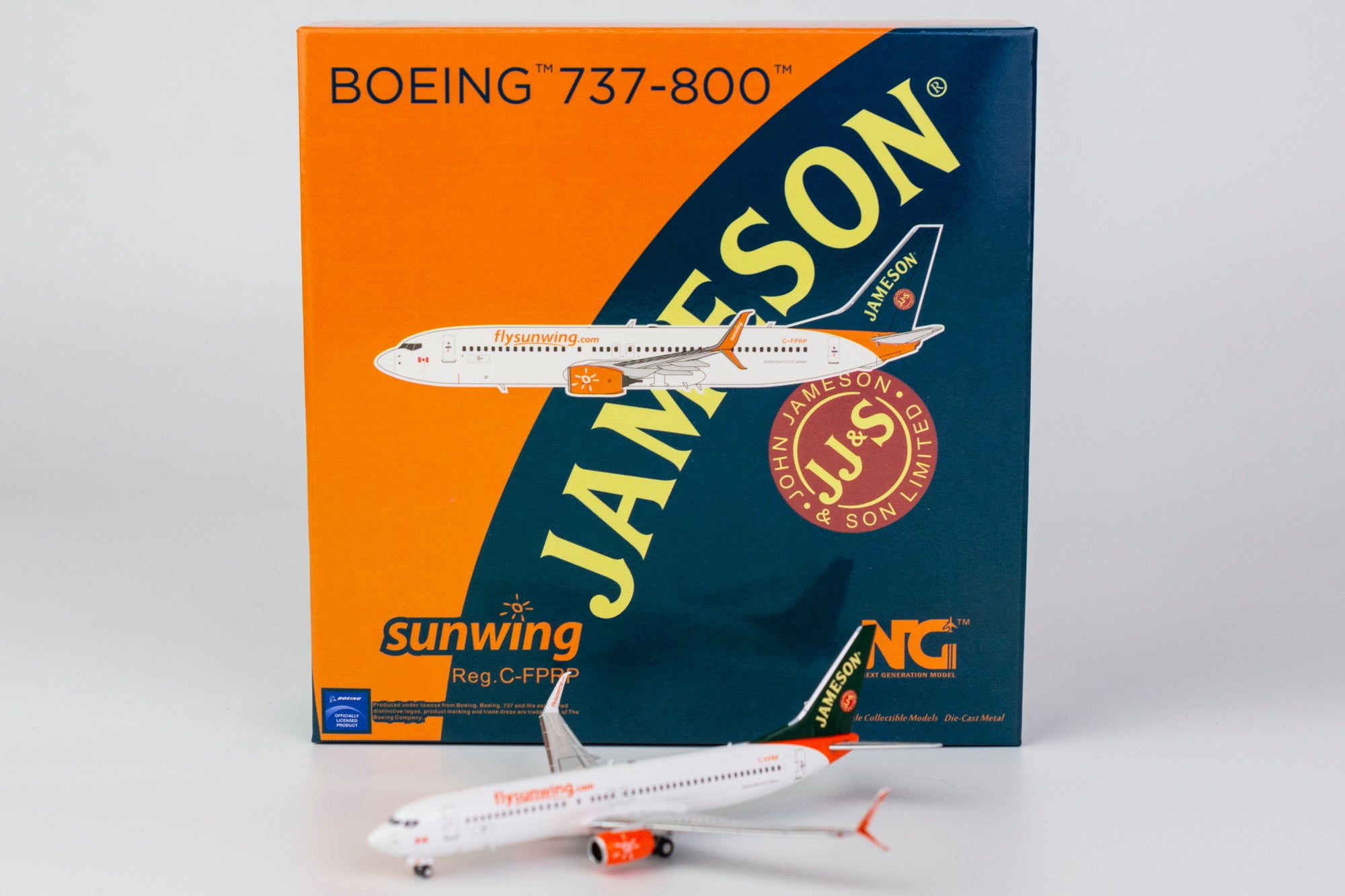1:400 NG SUNWING B737-800/w C-FPRP "Jameson whiskey w/ scims"