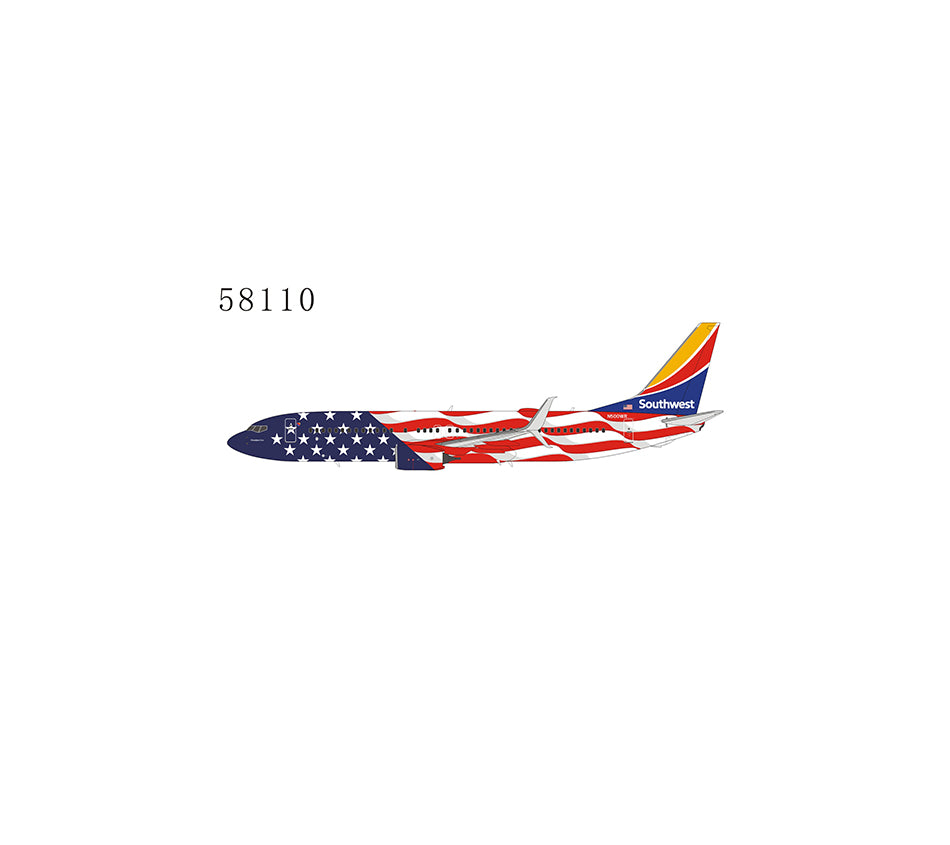 1:400 NG MODELS SOUTHWEST B737-800 N500WR "FREEDOM ONE" USA FLAG