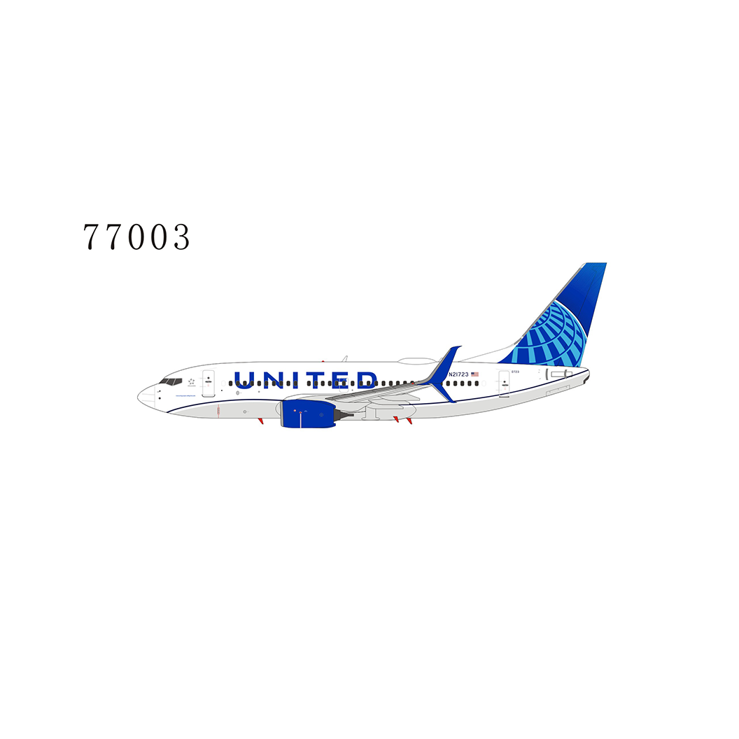 1:400 NG UNITED B737-700/w N21723 "EVO BLUE SCIMITAR WINGLETS"